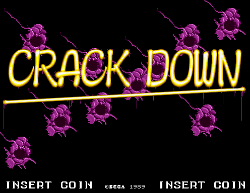 Crack Down (Japan, Floppy Based, FD1094 317-0058-04b Rev A) Title Screen